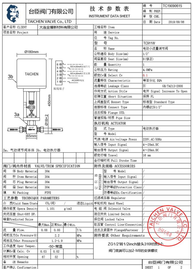 電動微小流量調節閥